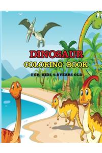 Dinosaur Coloring Book For Kids 4-8 Years Old