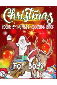 Christmas Color By Number Coloring Book For Boys