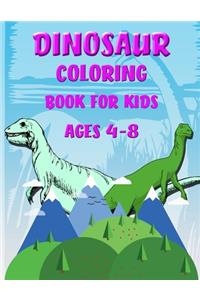 Dinosaur Coloring Book for Kids Ages 4-8