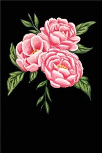 Watercolor Peonies Floral Journal