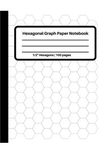 Hexagonal Graph Paper Notebook 1/2