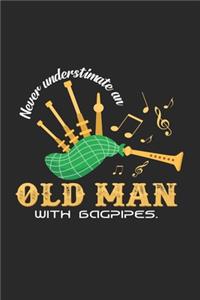 Old man with bagpipes