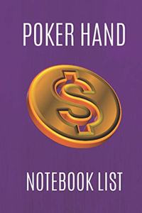 Poker Hand Notebook List