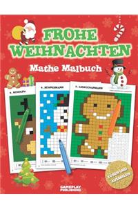 Frohe Weihnachten - Mathe Malbuch