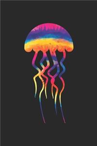 Tie Dye Jellyfish Notebook - Jellyfish Gift - Vintage Marine Biologist Journal - Tie Dye Diary for Jellyfish Lovers and Zookeepers