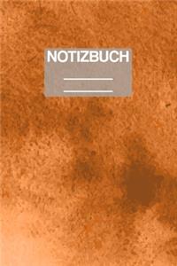 Notizbuch A5 Muster Orange Wasserfarben