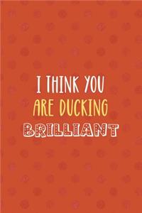 I Think You Are Ducking Brilliant
