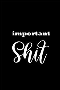 2020 Daily Planner Important Shit Black White Design 388 Pages