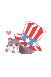 America Usa Cat Notebook