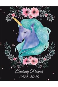 Academic Planner 2019-2020: Beauty Unicorn, Two year Academic 2019-2020 Calendar Book, Weekly/Monthly/Yearly Calendar Journal, Large 8.5" x 11" Daily journal Planner, 24 Months