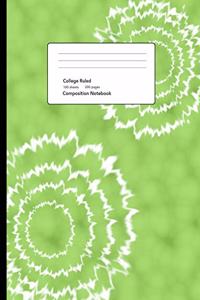 Green Tie Dye Composition Notebook