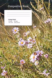 Wild Flowers Composition Notebook, College Ruled