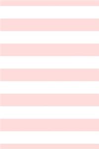 2019 Weekly Planner Blush Pink White Stripes Notebook 134 Pages