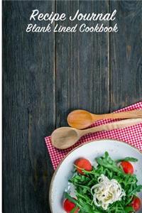 Recipe Journal Blank Lined Cookbook