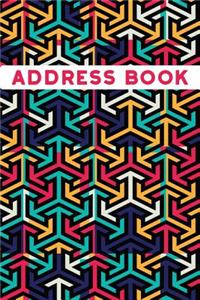 Abstract Arrows Pattern Address Book: Alphabetical. Addresses, Numbers, Emails, Birthdays. Over 400 Slots for Important Contacts. 110 Pages, 6x9 Inches (15.24 X 22.86 CM)