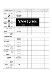 Yahtzee Score Record