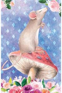 Bullet Journal for Animal Lovers Mouse in Flowers