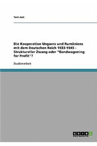 Kooperation Ungarns und Rumäniens mit dem Deutschen Reich 1933-1945 - Struktureller Zwang oder 