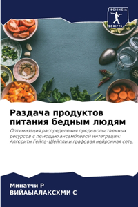 Раздача продуктов питания бедным людям