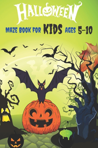 Halloween Maze Book for Kids Ages 5-10