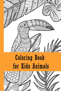 Coloring book for kids animals