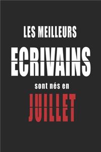Les Meilleurs Ecrivains sont nés en Juillet carnet de notes