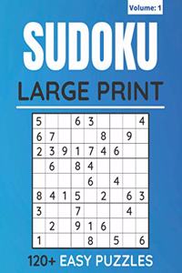 Sudoku Large Print 120+ Easy Puzzles