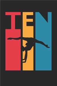 Gymnastics Notebook for 10 Year Old Boys and Girls - Vintage Gymnastics Journal - 10th Birthday Gift for Gymnast Diary