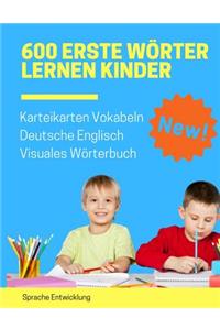 600 Erste Wörter Lernen Kinder Karteikarten Vokabeln Deutsche Englisch Visuales Wörterbuch