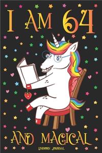 Unicorn Journal I am 64 and Magical