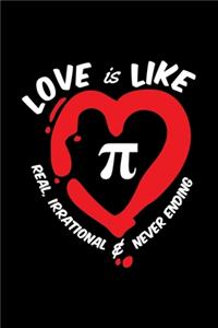 Love Is Like Pi, Real, Irrational & Never Ending