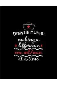 Dialysis Nurse: Making a Difference one ml/min at a Time: 2020 Monthly Yearly Planner, 12 Month Notebook Journal - Dated Agenda - Appointment Calendar - Organizer B