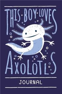 Axolotl Journal for Boys. Blank Lined Notebook For Writing And Note Taking.