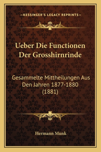 Ueber Die Functionen Der Grosshirnrinde