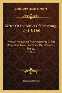 Sketch Of The Battles Of Gettysburg, July 1-3, 1863