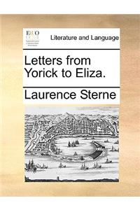 Letters from Yorick to Eliza.