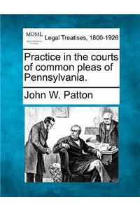 Practice in the courts of common pleas of Pennsylvania.