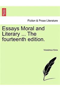 Essays Moral and Literary ... the Fourteenth Edition.