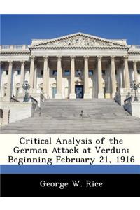 Critical Analysis of the German Attack at Verdun