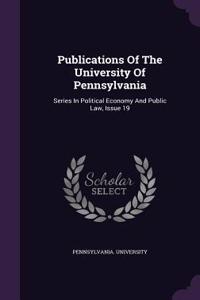 Publications of the University of Pennsylvania