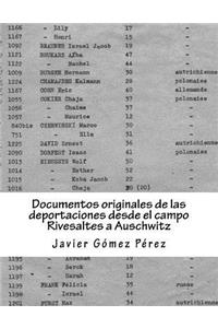 Documentos originales de las deportaciones desde el campo Rivesaltes a Auschwitz