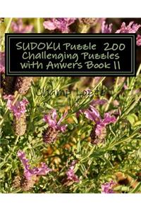 SUDOKU Puzzle 200 Challenging Puzzles with Anwers Book 11