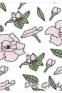 Dot Grid Notebook: Flower Wallpaper