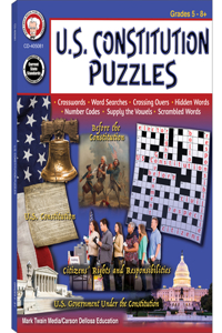 U.S. Constitution Puzzles Workbook, Grades 5 - 12