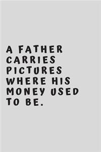 A father carries pictures where his money used to be.