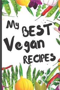 Funny Blank Vegan Recipe Book - My Best Vegan Recipes