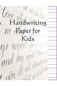 Handwriting Paper for Kids