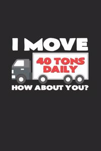 I move 40 tons daily