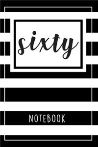 Black And White Striped Notebook