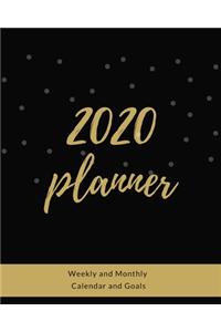 2020 Planner Weekly and Monthly Calendar and Goals